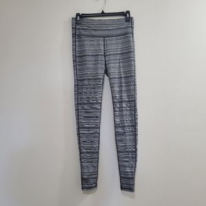 Athleta striped leggings M grey